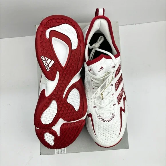 Adidas Impact FLX Men's US 10.5/Women's 11.5 White/Red Training Athletic Sneaker